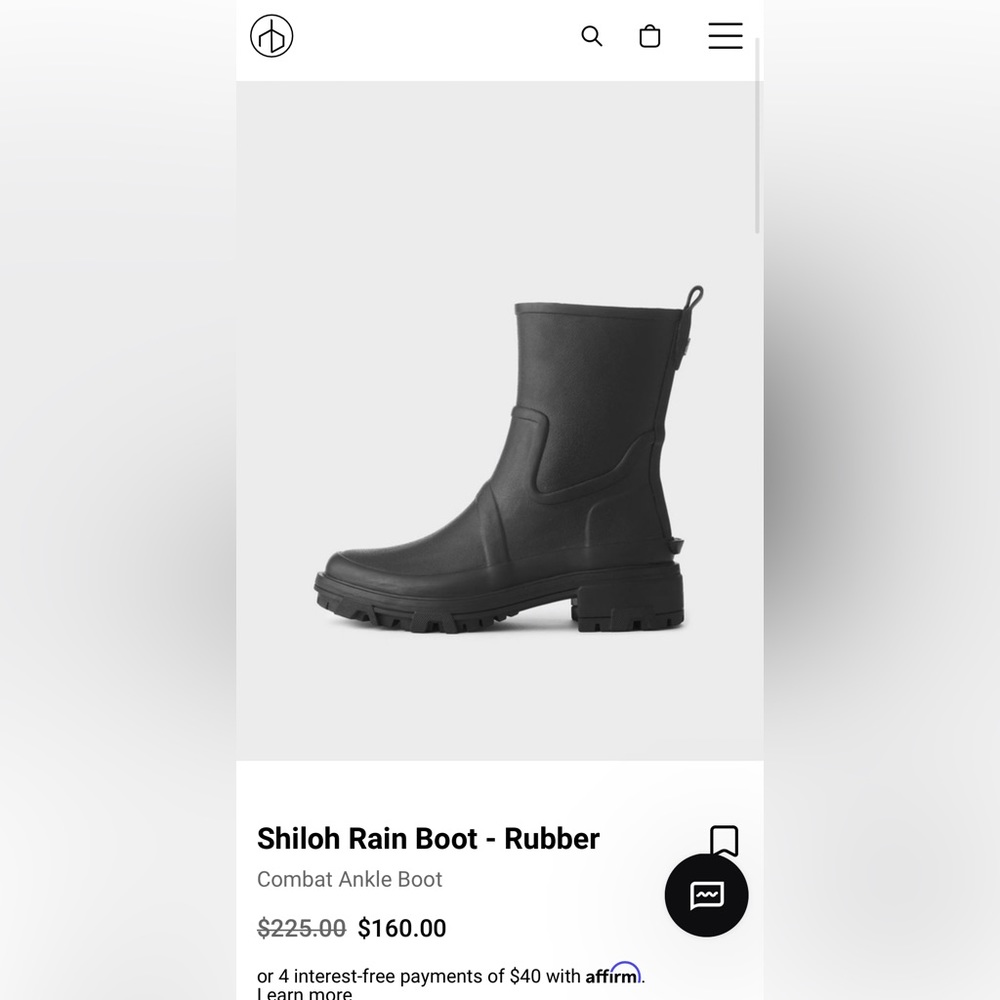 Rag & Bone Shiloh Rain Boots - Brand New w Box
